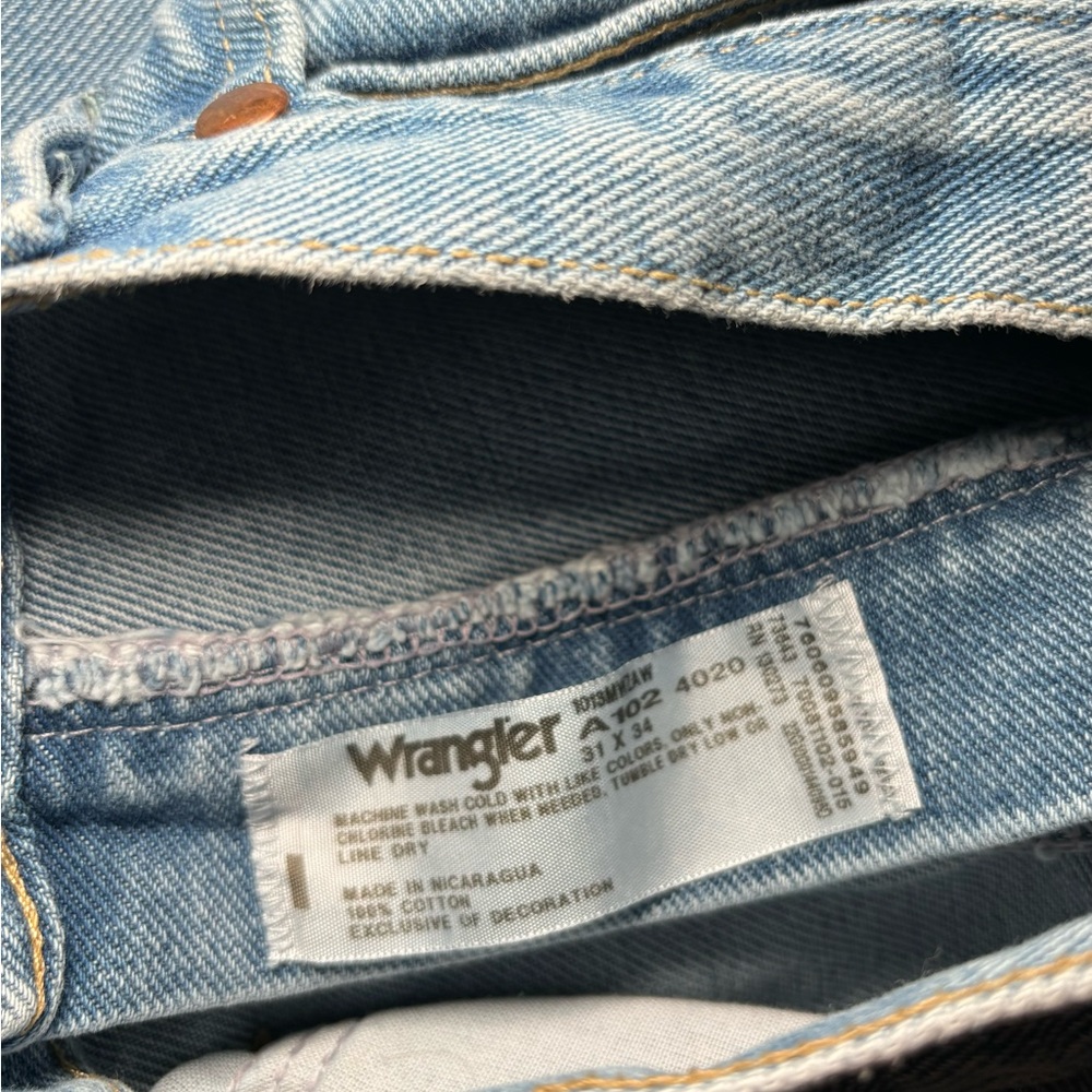 Wrangler Men's Straight Blue Jeans - Picture 4 of 5